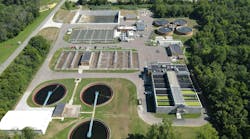 An aerial view of the Evansville West Wastewater Treatment Plant. An aerial view of the Evansville West Wastewater Treatment Plant.
