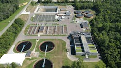 An aerial view of the Evansville West Wastewater Treatment Plant. An aerial view of the Evansville West Wastewater Treatment Plant.