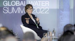 Susan Mollo speaks at the Global Water Summit in Madrid in 2022. Susan Mollo speaks at the Global Water Summit in Madrid in 2022.