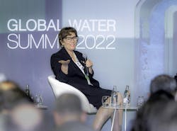 Susan Mollo speaks at the Global Water Summit in Madrid in 2022. Susan Mollo speaks at the Global Water Summit in Madrid in 2022.