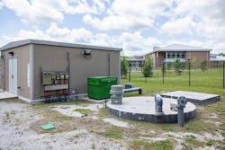 This newly constructed pump station serves the New Hardy Elementary School located north of Smithfield, Virginia. This newly constructed pump station serves the New Hardy Elementary School located north of Smithfield, Virginia.
