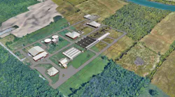 A rendering of the new WWTP.