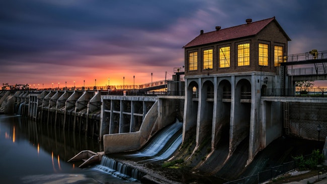 Lake Overholser Dam in Oklahoma City