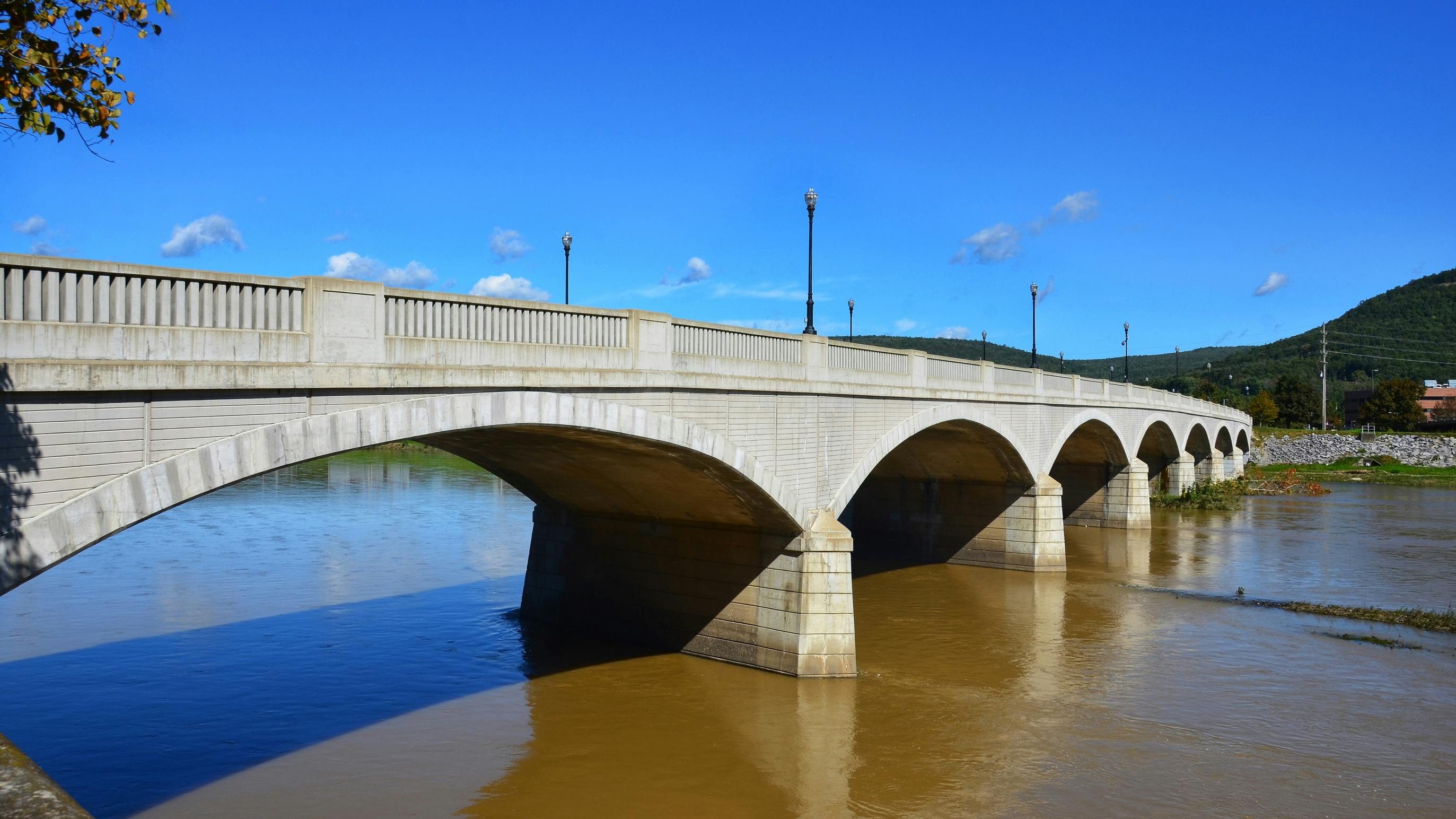 Centerway Arch Bridge in Corning, New York.