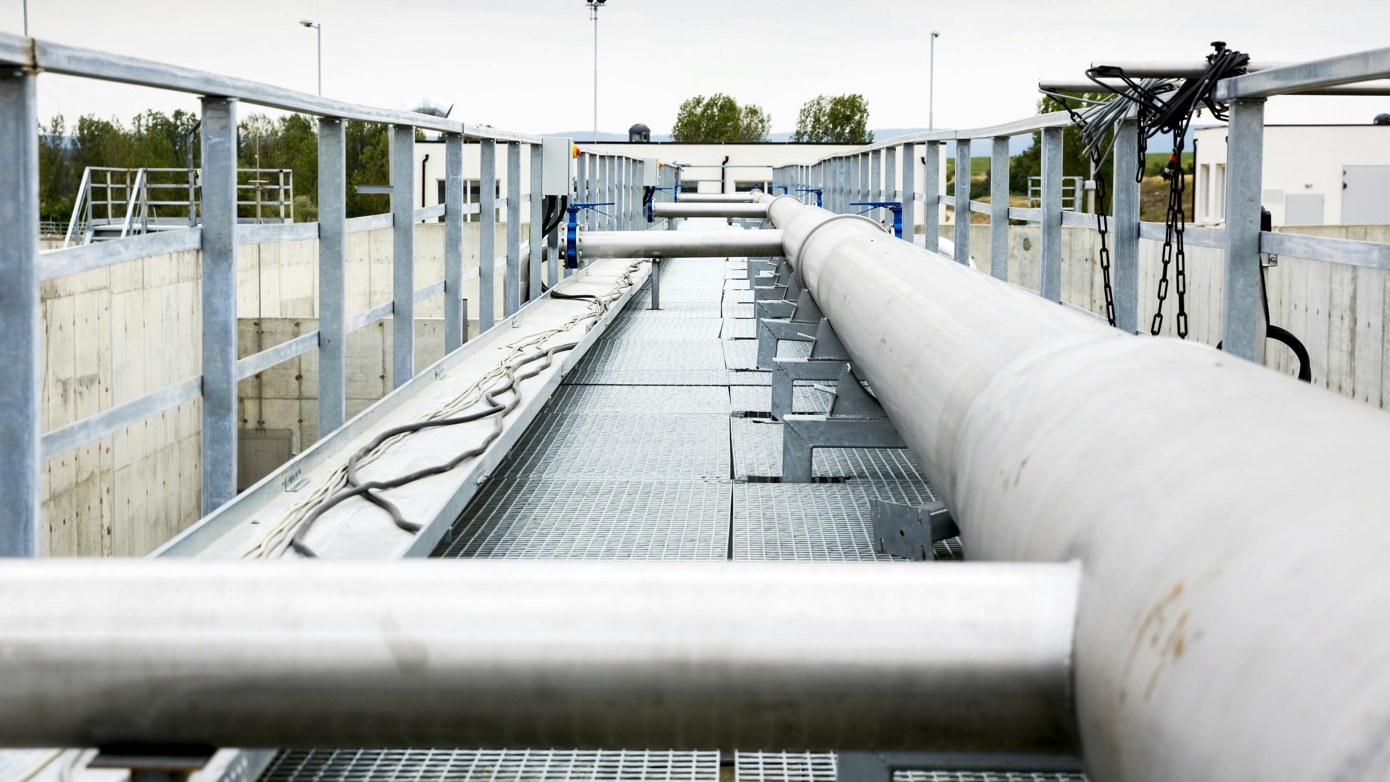 Wastewater treatment water pumping station