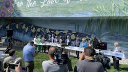 Centennial ribbon cutting Centennial ribbon cutting