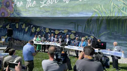 Centennial ribbon cutting Centennial ribbon cutting