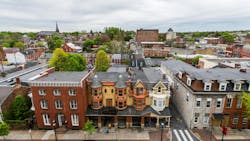 Aerial of historic downtown Lancaster, Pennsylvania Aerial of historic downtown Lancaster, Pennsylvania