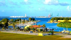 Sumay Cove Marina at sunset, Naval Base Guam Sumay Cove Marina at sunset, Naval Base Guam