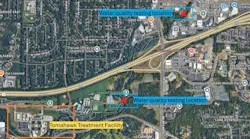 Map of impacted areas. Photo courtesy of JCDHE.