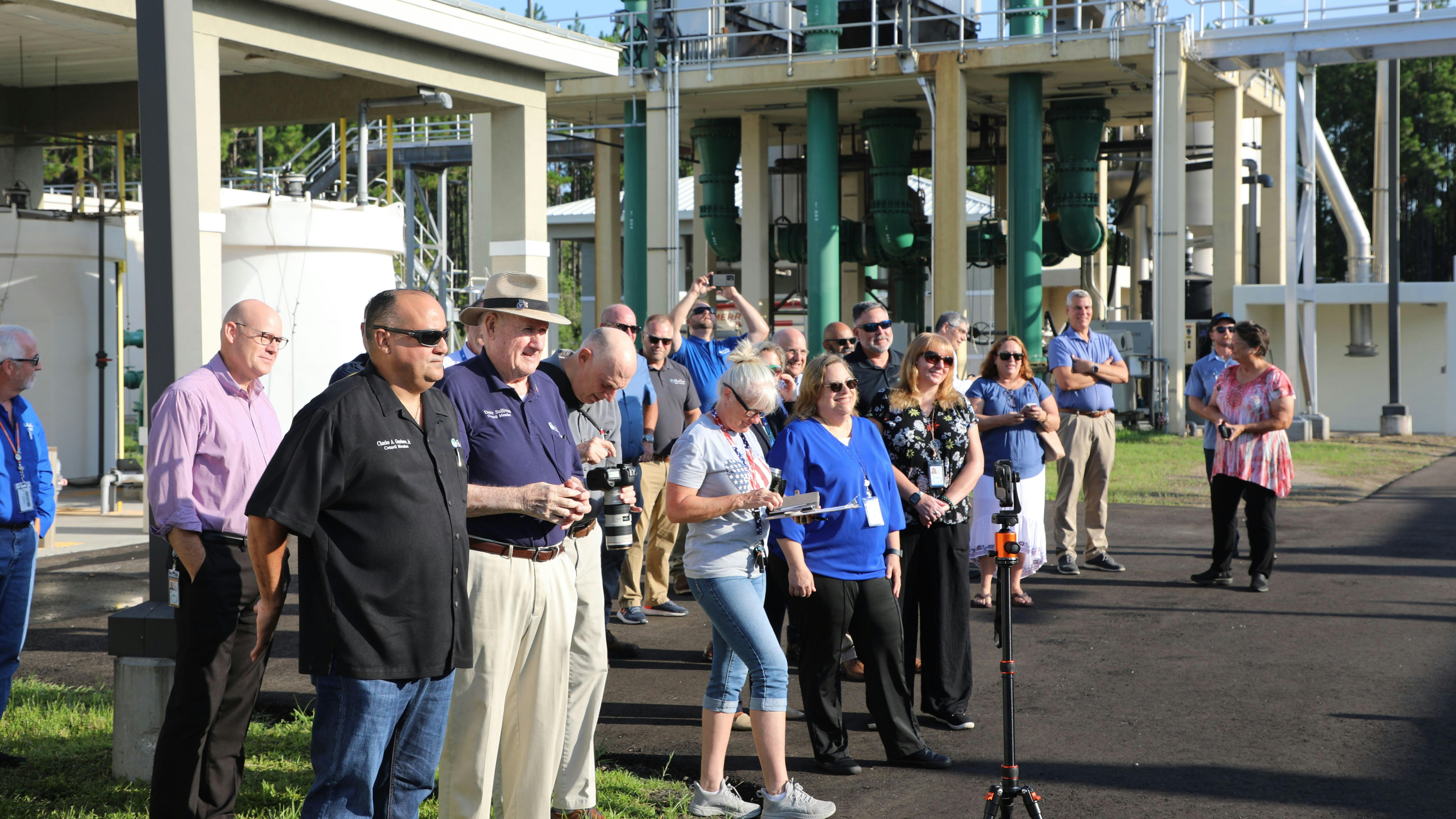 Stakeholders celebrated the opening of WWTP2 in the city of Palm Coast, Florida, on August 4, 2025. The updated plant doubled its capacity to 4 MGD. Photo courtesy: City of Palm Coast