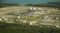 Aerial view of the Municipal wastewater treatment plant in Miami, Florida Aerial view of the Municipal wastewater treatment plant in Miami, Florida
