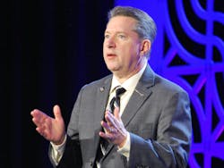 WEF Executive Director Ralph Erik Exton speaking at the WETFEC 2025 opening general session. WEF Executive Director Ralph Erik Exton speaking at the WETFEC 2025 opening general session.