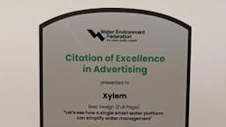 Xylem Vue earns WEFTEC Citation of Excellence for advertising design Xylem Vue earns WEFTEC Citation of Excellence for advertising design