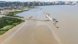 Aerial landscape view of area around Carquinez Strait Aerial landscape view of area around Carquinez Strait
