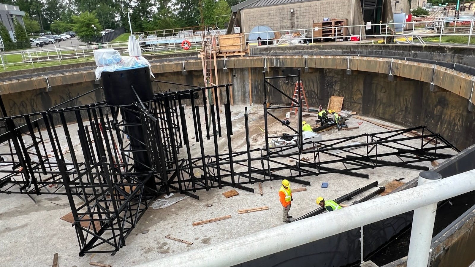 H.L. Mooney Advanced Water Reclamation Facility Clarifier Getting Upgrade (Photo courtesy of Prince William Water).