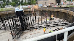 H.L. Mooney Advanced Water Reclamation Facility Clarifier Getting Upgrade (Photo courtesy of Prince William Water). H.L. Mooney Advanced Water Reclamation Facility Clarifier Getting Upgrade (Photo courtesy of Prince William Water).