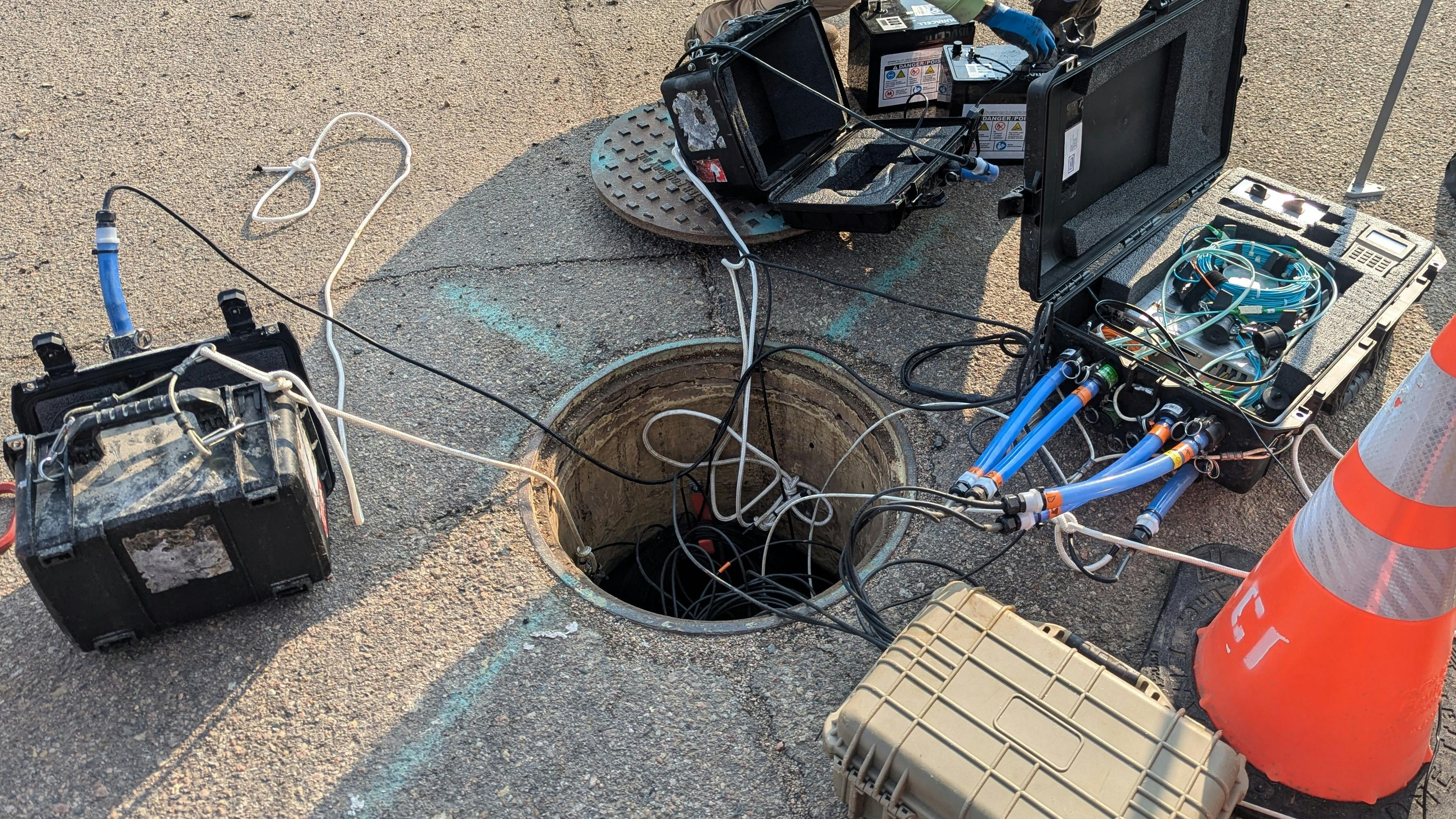 Figures 2(b): Field installation photos from the Hampton Roads Sanitation District (HRSD) / City of Portsmouth, Virginia.