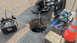 Figures 2(b): Field installation photos from the Hampton Roads Sanitation District (HRSD) / City of Portsmouth, Virginia. Figures 2(b): Field installation photos from the Hampton Roads Sanitation District (HRSD) / City of Portsmouth, Virginia.