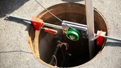 Figures 2(a): Field installation photos from the Hampton Roads Sanitation District (HRSD) / City of Portsmouth, Virginia. Figures 2(a): Field installation photos from the Hampton Roads Sanitation District (HRSD) / City of Portsmouth, Virginia.