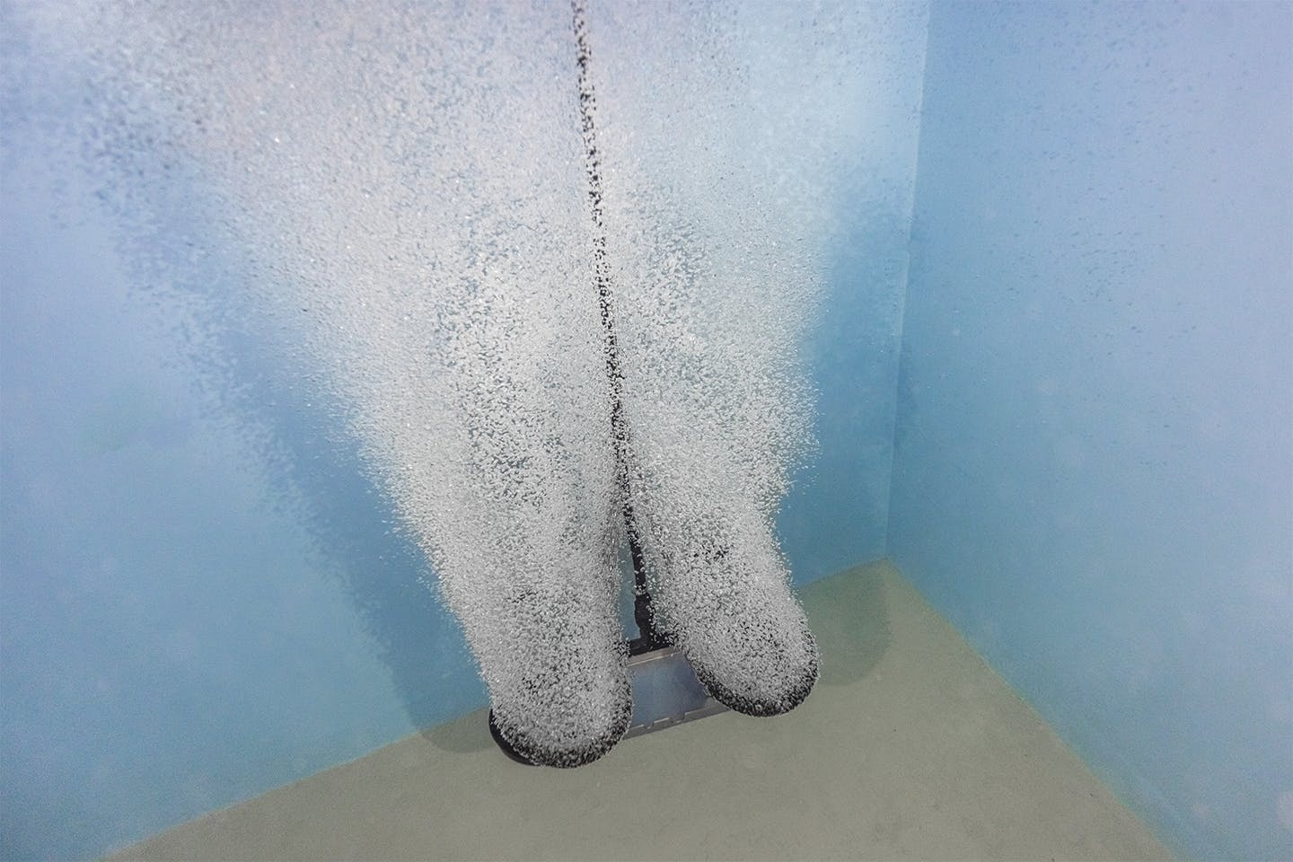 Agitators like this use fine bubbles to mix water that utimately helps break up fats, oils and grease before they create clogs in the system.