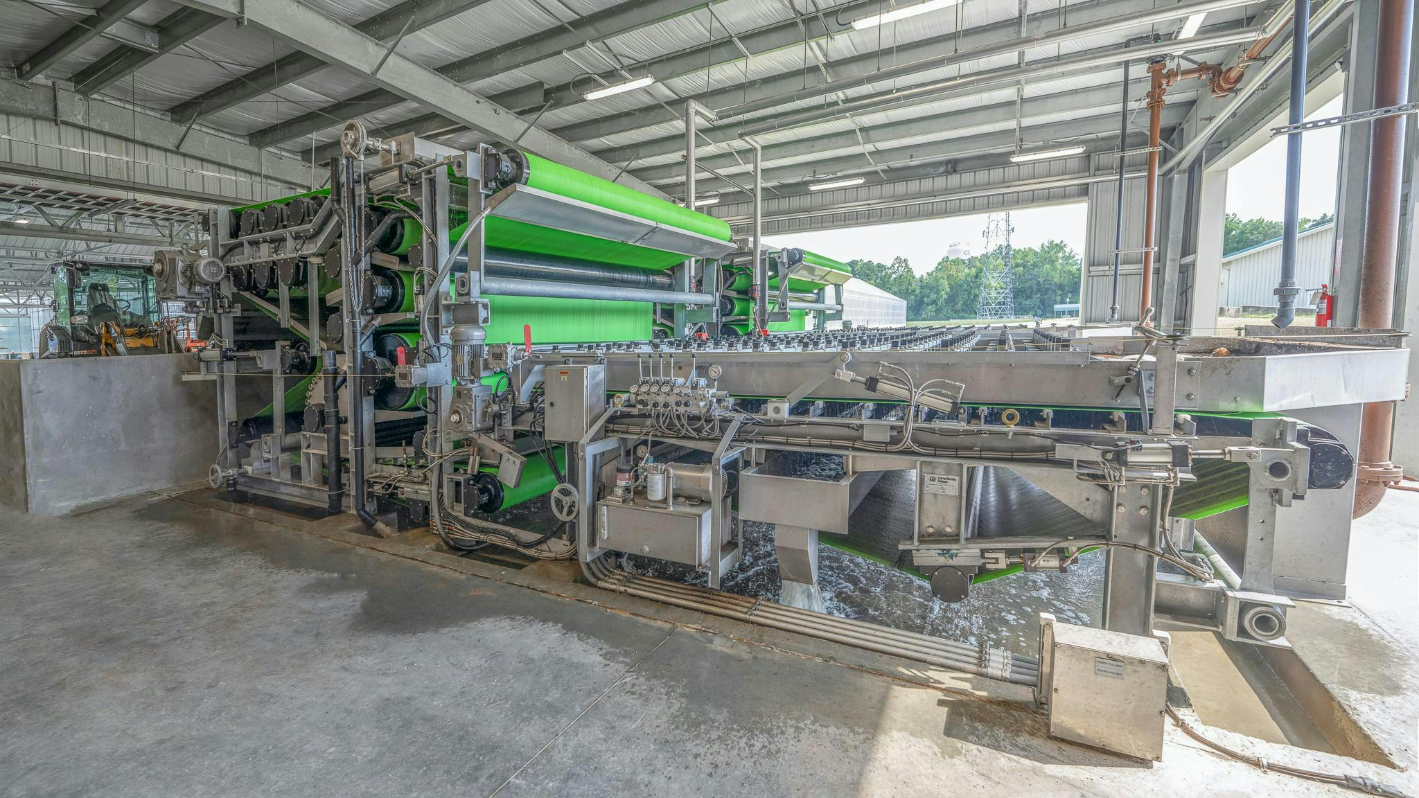 Two belt presses were installed in addition to the solar biosolids driers as part of this $13 million project in Summerville, South Carolina.