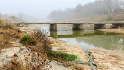 Old Bridge Crossing the San Gabriel River near Georgetown Texas Old Bridge Crossing the San Gabriel River near Georgetown Texas