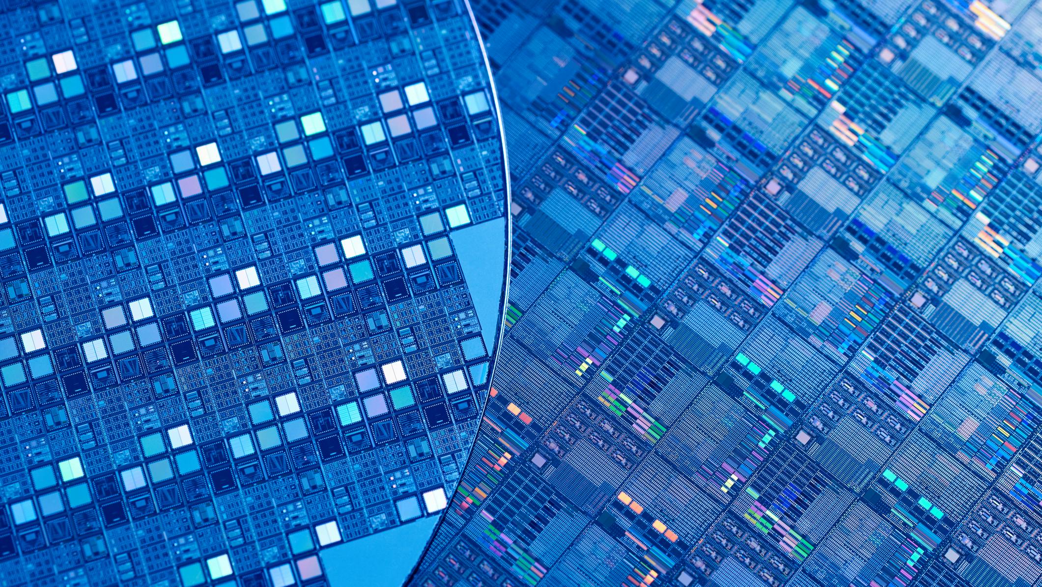 Macro of silicon semiconductor wafer