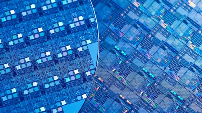 Macro of silicon semiconductor wafer