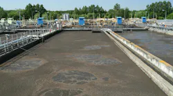 settling tank in wastewater treatment plant