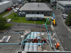 During construction, crews installed a bypass system to ensure continued service while completing the upgrades at the Budd Inlet Treatment Plant.