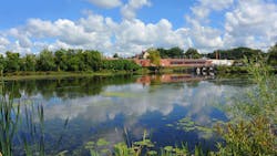 still waters of the Yahara River in Stoughton, Wisconsin still waters of the Yahara River in Stoughton, Wisconsin