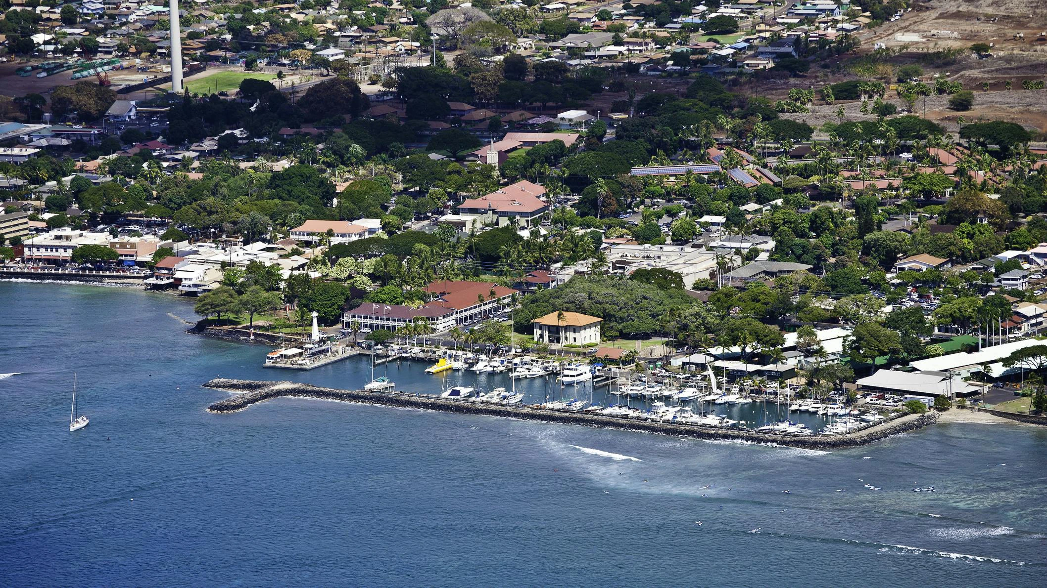 Lahaina Harbor Aerial