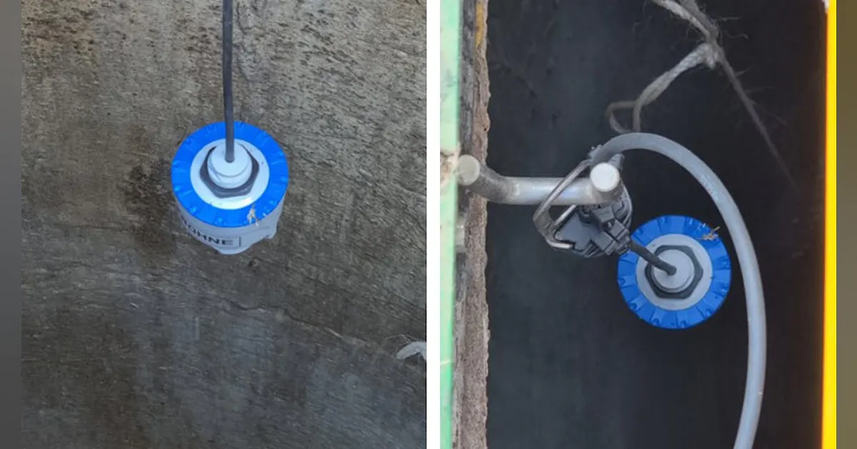 Level measurement of a water sump at a sewage treatment plant ...
