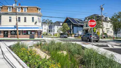 Green infrastructure includes solutions that mimic nature such as rain gardens, bio-swales, green roofs, and detention ponds. Green infrastructure includes solutions that mimic nature such as rain gardens, bio-swales, green roofs, and detention ponds.