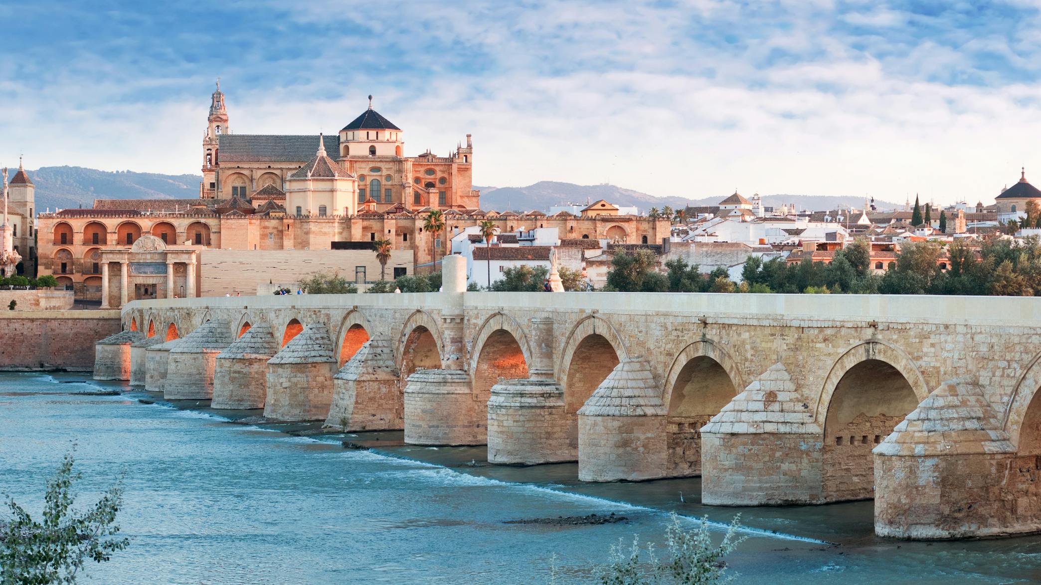 Roman Bridge and Guadalquivir river, Great Mosque, Cordoba, Spain