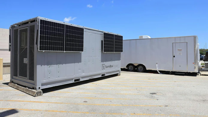 Technicians prepare the Divergent Deployable Wastewater Treatment Facility, designed to turn crew wastewater into useful resources, for transport at NASA&rsquo;s Kennedy Space Center in Florida on Tuesday, April 21, 2026 (Photo and caption credit: NASA/Kim Shiflett).