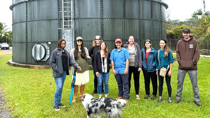 Hawai'i CC students at Hawaiian Beaches Water Company in Waiakahiʻula (Photo and caption credit: University of Hawai'i).