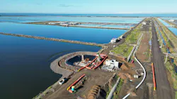 BMD WTP 55 East pond 3 discharge pit. BMD WTP 55 East pond 3 discharge pit.