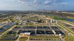 Dallas wastewater treatment plant aerial view Dallas wastewater treatment plant aerial view