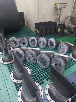 Proco flanged duckbill valves.