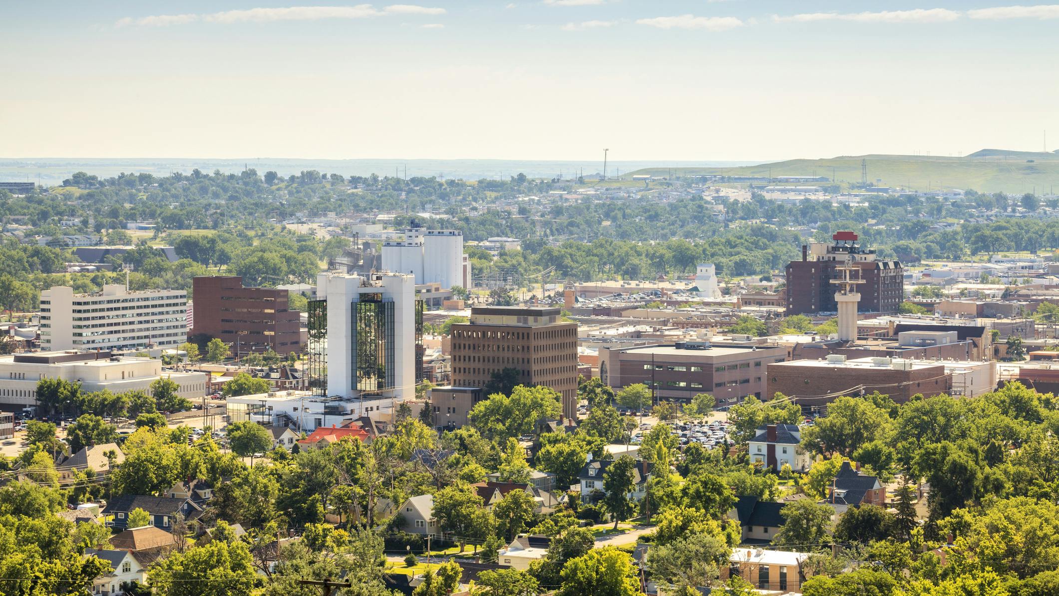 Panorama of Rapid City, South Dakota, USA