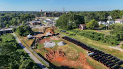 Drone footage from Swapm Rabbit Gravity Sewer upgrade (Photo and caption credit: ReWa).