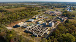 Aerial view of the city of Republic's Water Reclamation Facility (Photo credit: Burns & McDonnell).